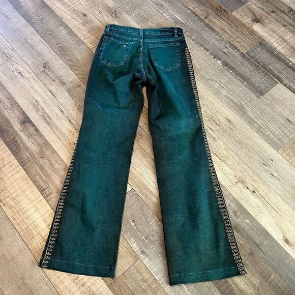 BrazilRoxx Jeans Womens 4 Green
Denim Straight Leg High Rise
Embellished Beaded - Picture 2 of 10
